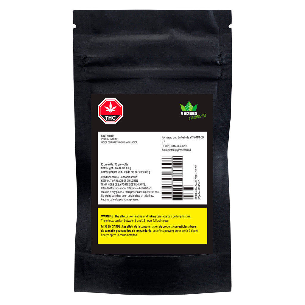 King Sherb Redees Hemp'd Pre-Rol - 