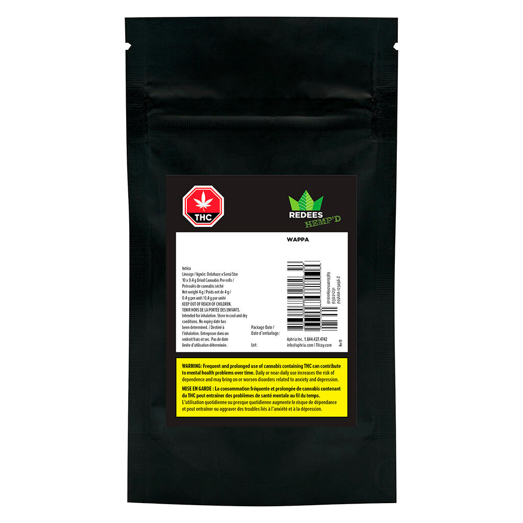 Wappa Redees Hemp'd Pre-roll - 