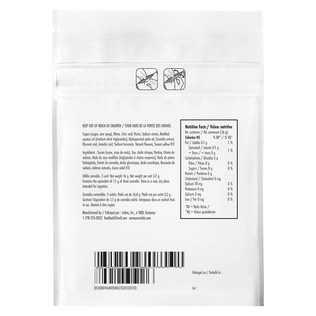 Sour Orange Passionfruit Rapid Sativa Gummies - 