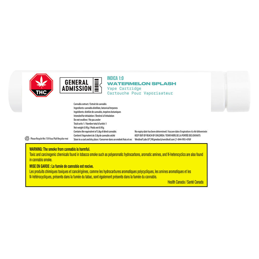 Watermelon Splash Indica 1:0 Disposable Pen - 