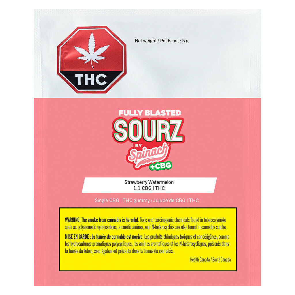 Fully Blasted Strawberry Watermelon 1:1 CBG THC Gummy - 