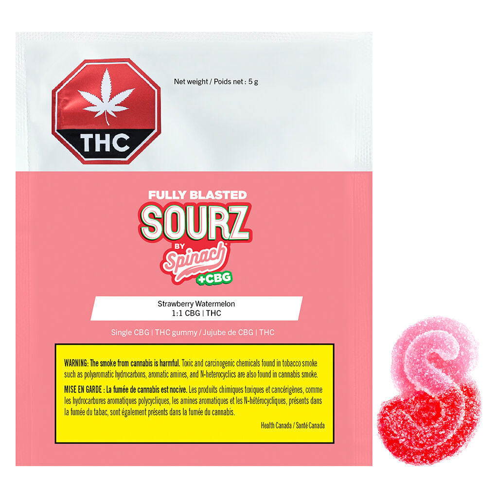 Fully Blasted Strawberry Watermelon 1:1 CBG THC Gummy - 