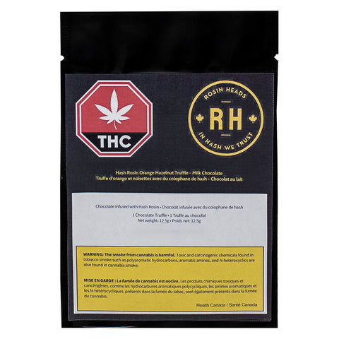 Photo Hash Rosin Orange Hazelnut Truffle - Milk Chocolate