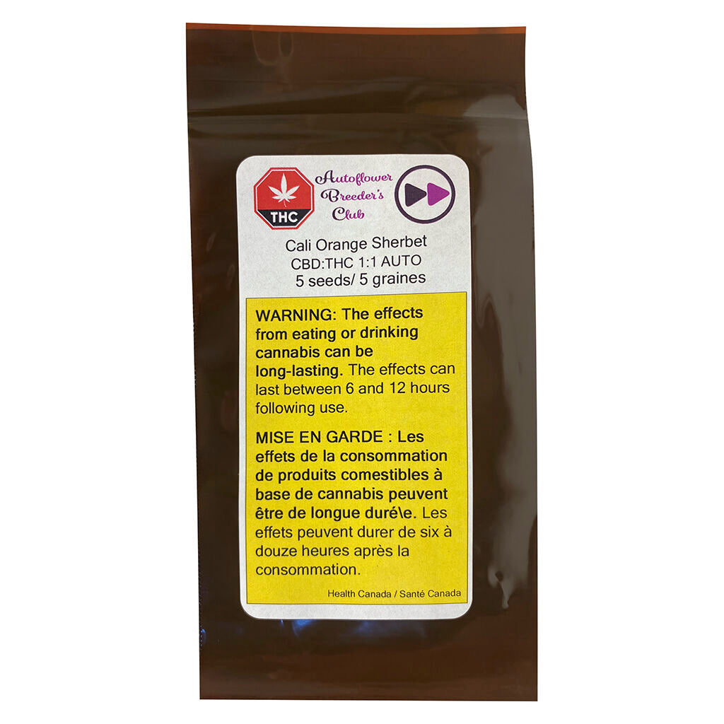 Cali Orange Sherbet CBD:THC 1:1 Autoflowering Seeds - 