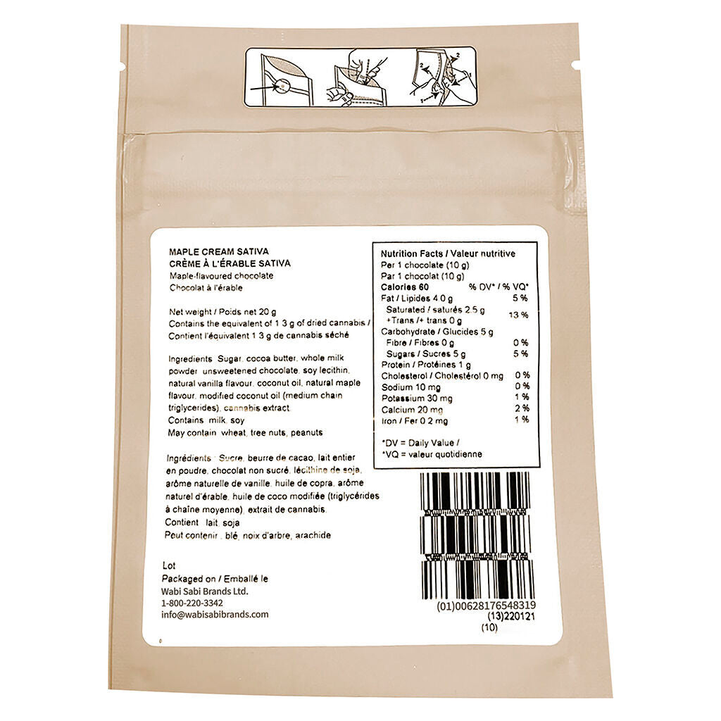Maple Cream Sativa Chocolate - 