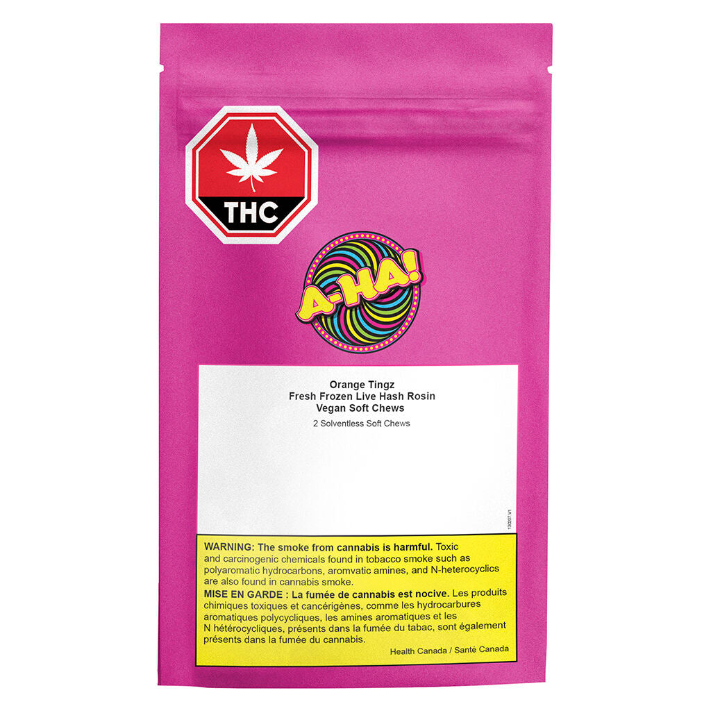 Orange Tingz Fresh Frozen Live Hash Rosin Vegan Soft Chews - 