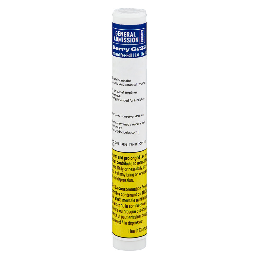 Berry G#33 Infused Pre-Roll - 