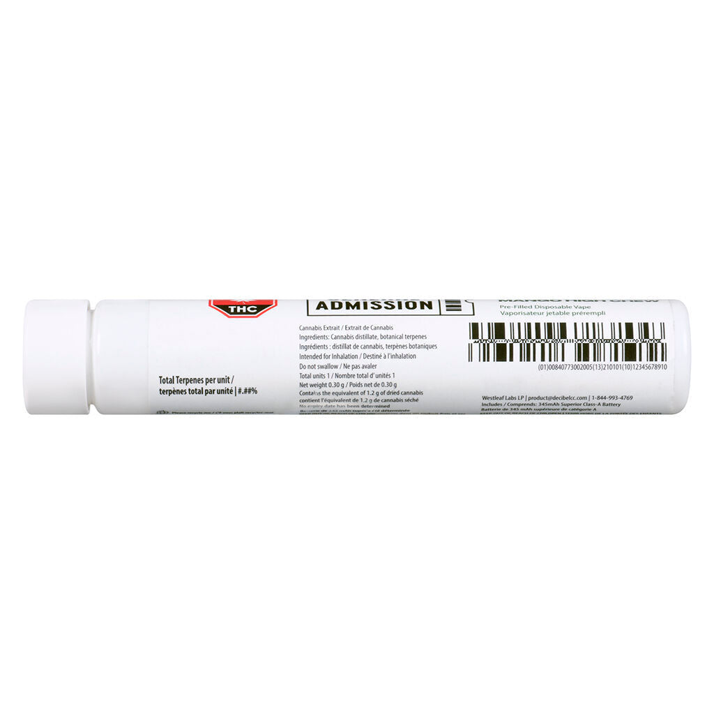 Mango High-Chew Indica 1:0 Disposable Pen - 